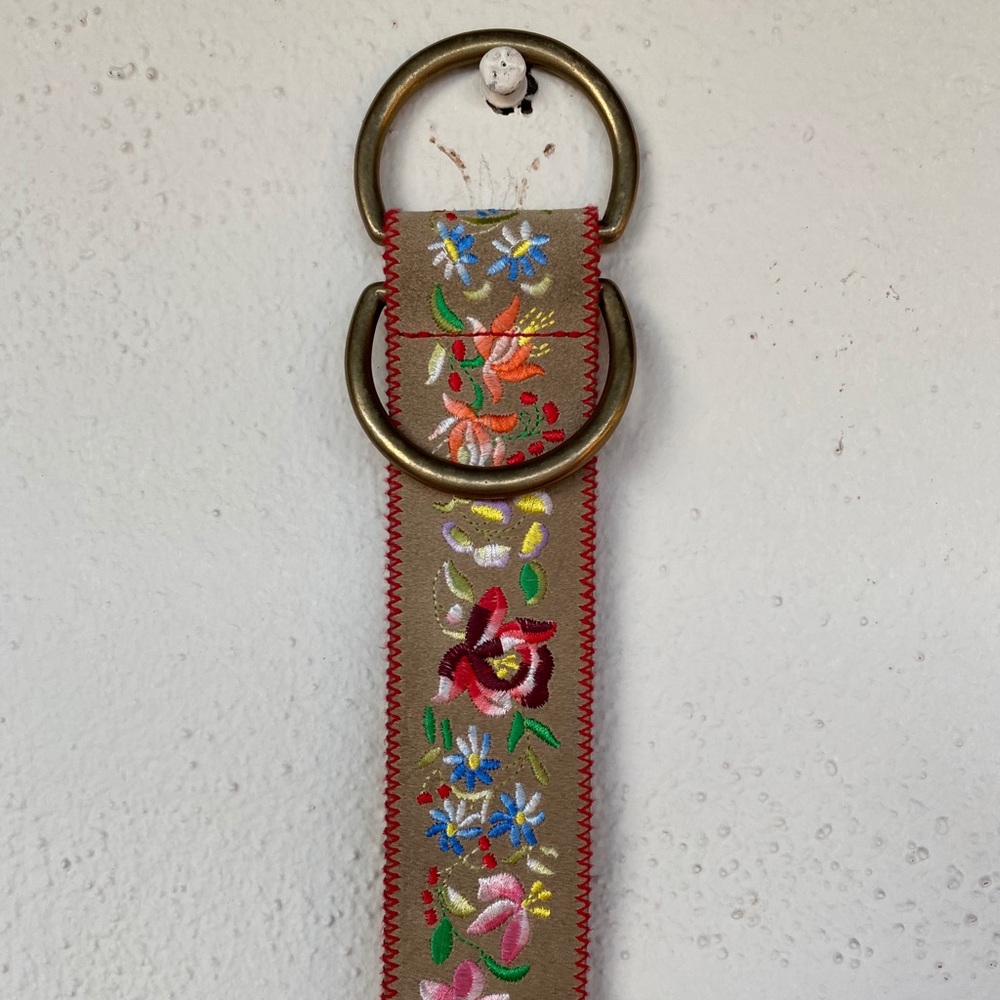 Ralph Lauren Leather Floral Belt